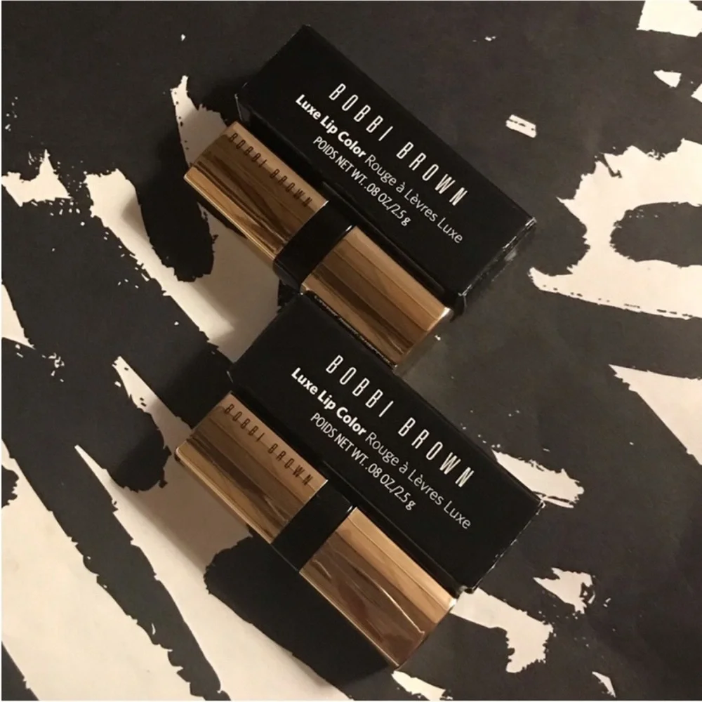 Bobbi Brown Luxe Lip Color Duo in Red Velvet, Deluxe Travel Size 2 x 2.5 g